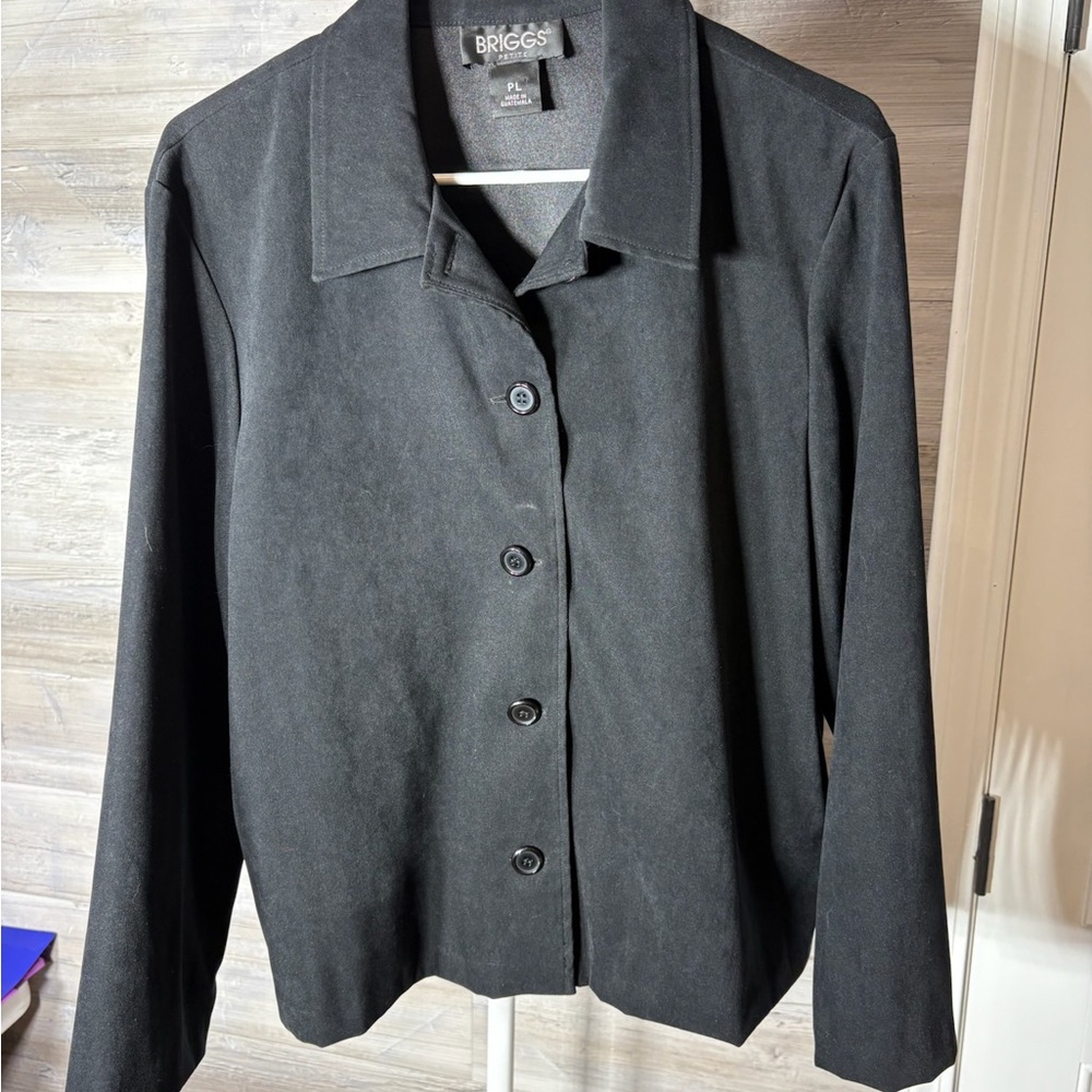 Briggs New York Charcoal Button-Up Pea Coat 960